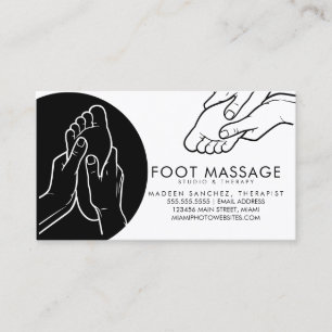 Fußmassagetherapeut Sohlen Füße Visitenkarte