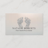 Fußmassagetherapie für Podiatriker Klassisches Sil Visitenkarte (Vorderseite)