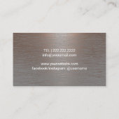 Fußmassagetherapie mit gebürstetem Kupfer Visitenkarte (Rückseite)