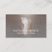 Fußmassagetherapie mit gebürstetem Kupfer Visitenkarte (Vorderseite)