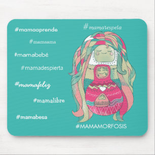 Fußmatte für Maus hastags -mamamorfosis Mousepad