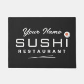 Fußmatte für Sushi-Restaurant mit einfachem Logo-I (Vorderseite)