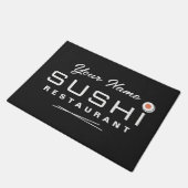 Fußmatte für Sushi-Restaurant mit einfachem Logo-I (Schrägansicht)