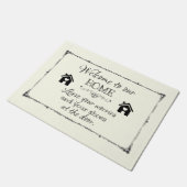 Fußmatte: Verlassen Sie Ihre Sorgen und Ihre Fußmatte (Schrägansicht)