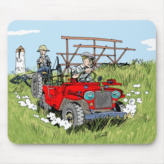 Fußmatte Willys Jeep CJ2A Mousepad (Vorne)