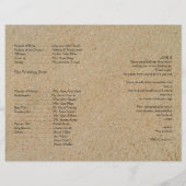 Fußnoten im Rahmen des Sand-Hochzeitsprogramms (Rückseite)