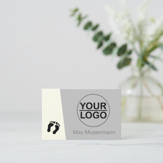 Fußpflege mit Vorlage LOGO Visitenkarte (Stehend Vorderseite)