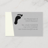 Fußpflege mit Vorlage LOGO Visitenkarte (Rückseite)