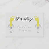 Fußpflege Pediküre Visitenkarte (Vorderseite)