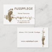 Fusspflege Pediküre Visitenkarte (Vorne/Hinten)