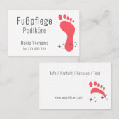 Fußpflege Pediküre Visitenkarte (Vorne/Hinten)