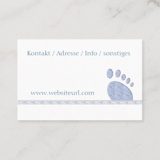 Fußpflege Pediküre Visitenkarte (Rückseite)
