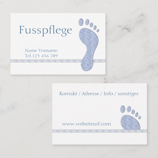 Fußpflege Pediküre Visitenkarte (Vorne/Hinten)