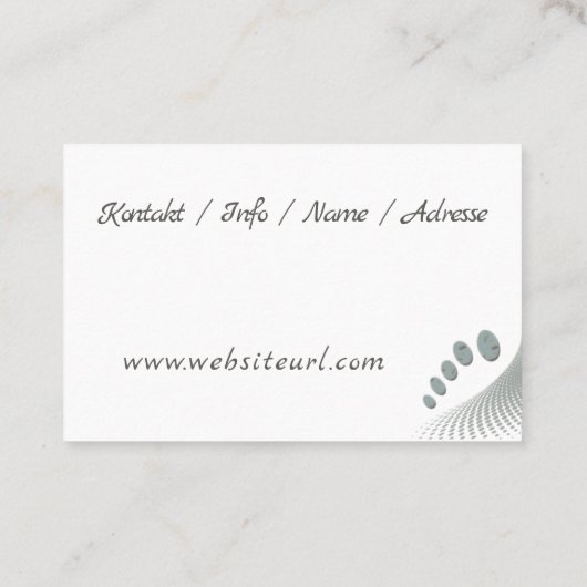 Fusspflege Pediküre Visitenkarte (Rückseite)
