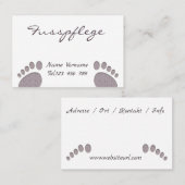 Fusspflege Pediküre Visitenkarte (Vorne/Hinten)