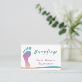 Fußpflege Pediküre Visitenkarte (Stehend Vorderseite)
