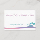 Fußpflege Pediküre Visitenkarte (Rückseite)