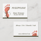 Fußpflege Pediküre Visitenkarte (Vorne/Hinten)