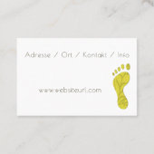 Fußpflege Pediküre Visitenkarte (Rückseite)