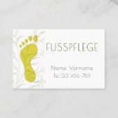 Fußpflege Pediküre Visitenkarte (Vorderseite)