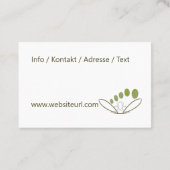 Fusspflege Podologe Visitenkarte (Rückseite)