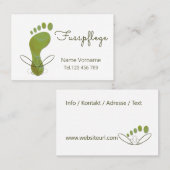 Fusspflege Podologe Visitenkarte (Vorne/Hinten)