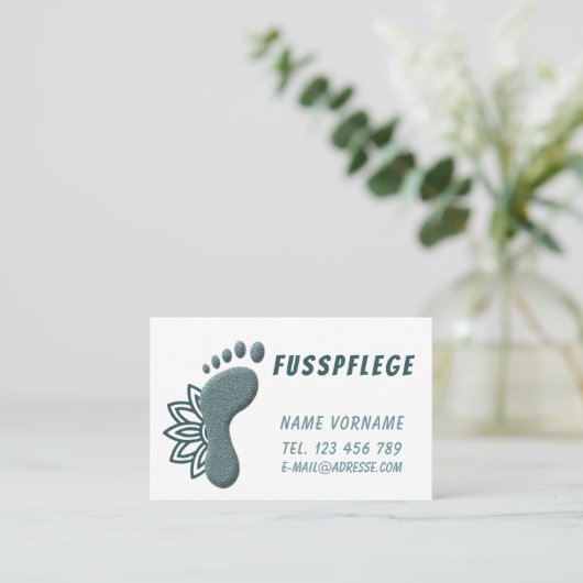 Fusspflege Podologe Visitenkarte (Stehend Vorderseite)