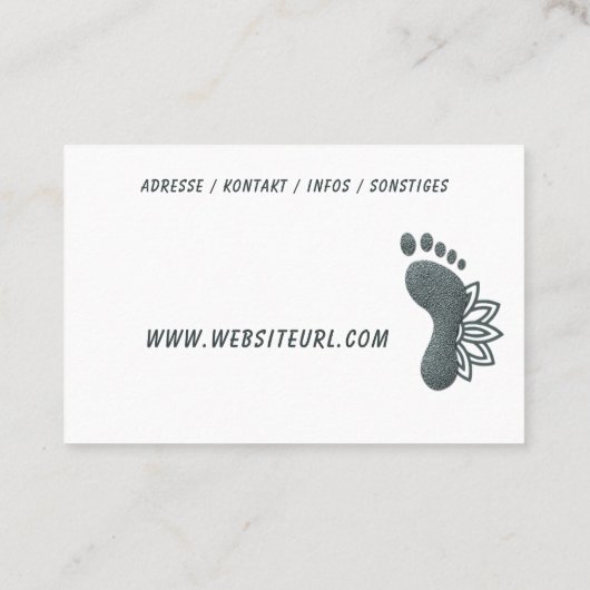 Fusspflege Podologe Visitenkarte (Rückseite)
