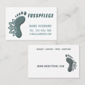 Fusspflege Podologe Visitenkarte (Vorne/Hinten)