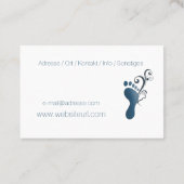 Fusspflege Podologe Visitenkarte (Rückseite)