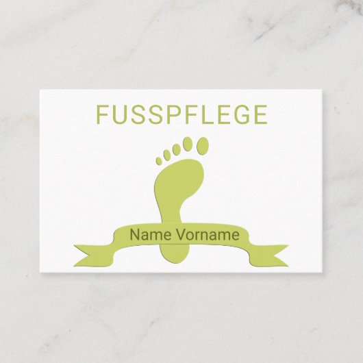 Fusspflege Podologe Visitenkarte (Vorderseite)
