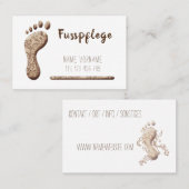 Fusspflege Podologe Visitenkarte (Vorne/Hinten)