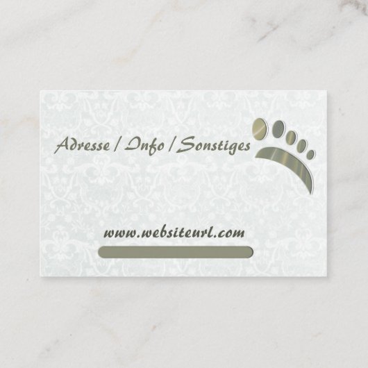 Fußpflege Podologe Visitenkarte (Rückseite)