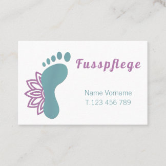 Fusspflege Podologe Visitenkarte