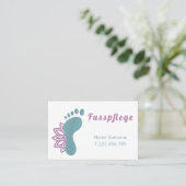 Fusspflege Podologe Visitenkarte (Stehend Vorderseite)