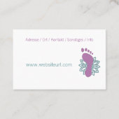 Fusspflege Podologe Visitenkarte (Rückseite)