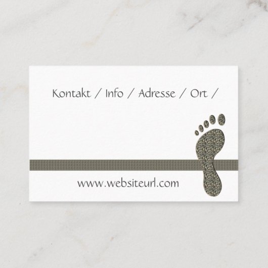 Fusspflege Podologe Visitenkarte (Rückseite)