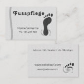 Fußpflege Podologe Visitenkarte (Vorne/Hinten)
