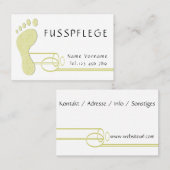 Fusspflege Podologe Visitenkarte (Vorne/Hinten)