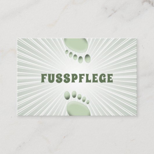 Fusspflege Podologe Visitenkarte (Vorderseite)