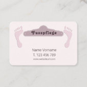 Fusspflege Podologe Visitenkarte (Vorderseite)