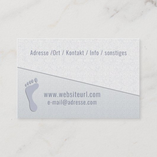 Fusspflege Podologe Visitenkarte (Rückseite)