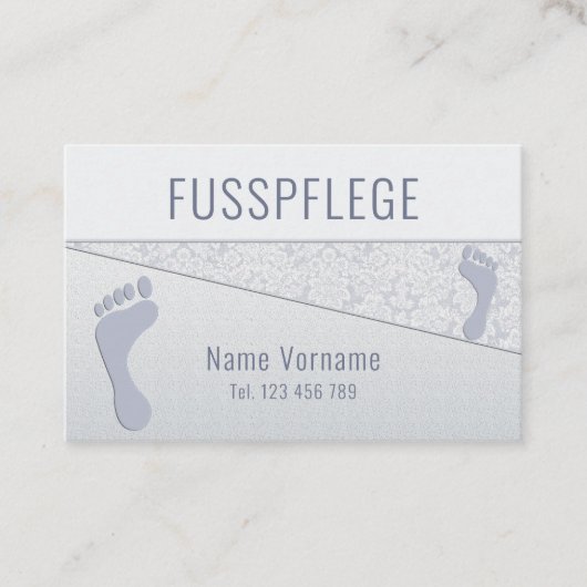 Fusspflege Podologe Visitenkarte (Vorderseite)