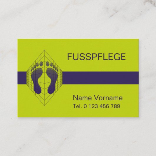 Fusspflege - Podologie Visitenkarte (Vorderseite)