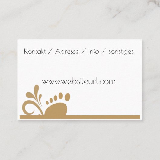 Fußpflege - Podologie Visitenkarte (Rückseite)