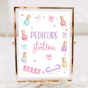 Fußpflege-Station Mani-Pedi-Party Maniküre-Spa-Mäd Poster