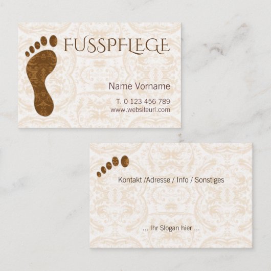 fusspflege visitenkarte (Vorne/Hinten)