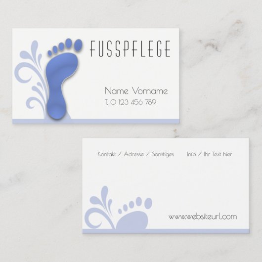 fusspflege visitenkarte (Vorne/Hinten)