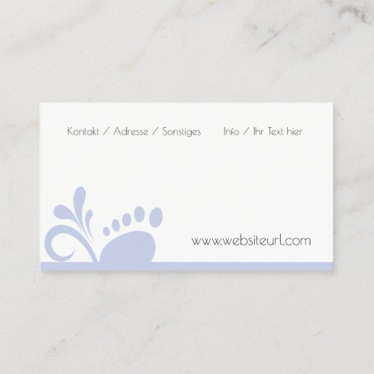 fusspflege visitenkarte (Rückseite)
