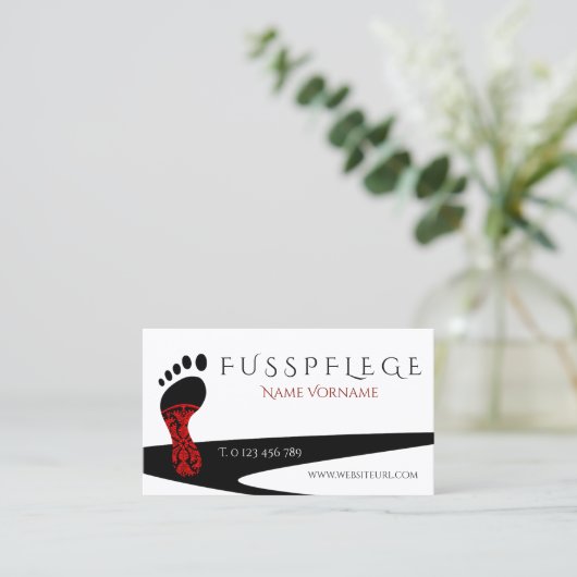 fusspflege visitenkarte (Stehend Vorderseite)